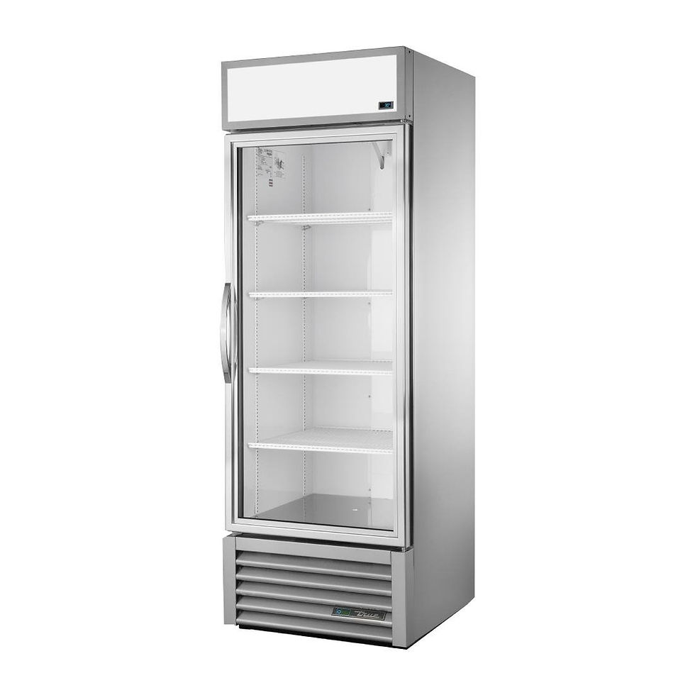 True Upright Retail Merchandiser Gefrierschrank, Aluminium-Außenseite