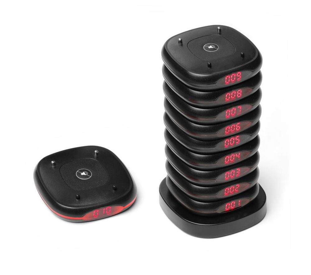 Restaurant-Pager – Set mit 10 Stück, HENDI, 80x80x(H)100mm