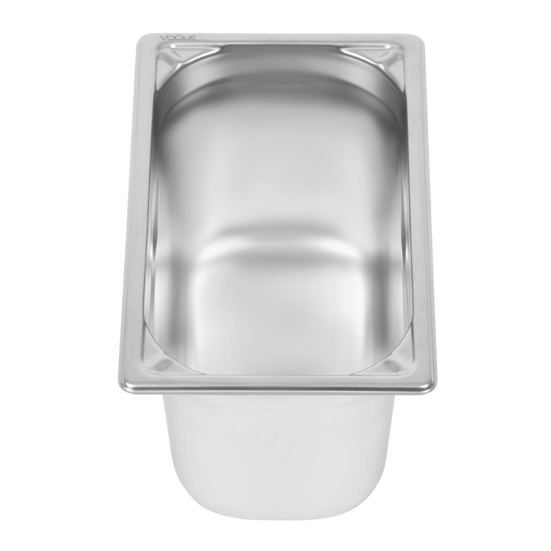 Vogue Strapazierfähiger GN-Behälter 1/4 Edelstahl 150mm