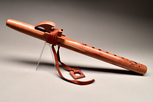Cedar Native Style Flute – (Larger Bore, Butterfly Engraving