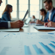 Business team discussing lead acquisition strategies