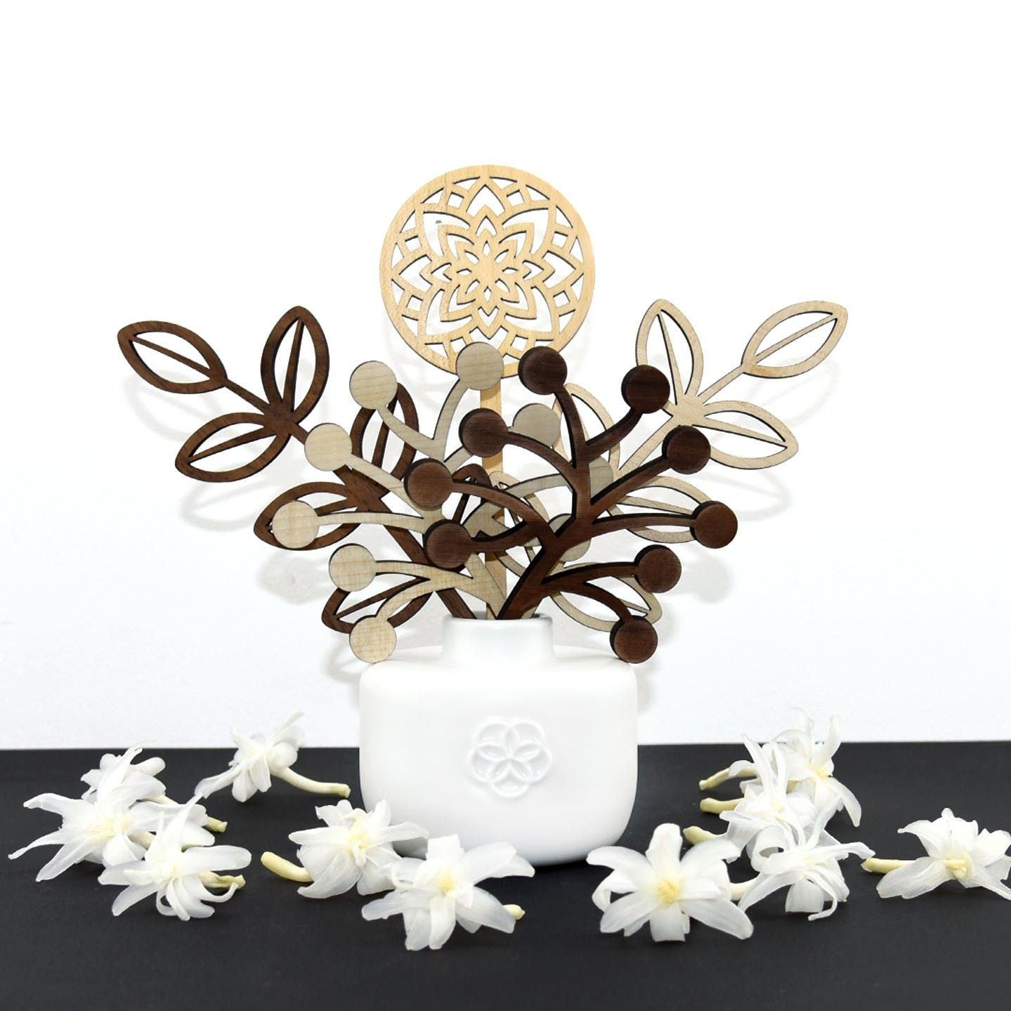 LUMINOSENS  Diffuseur de parfum 5 sens - L'Odorat - Blanc Mat - Erable