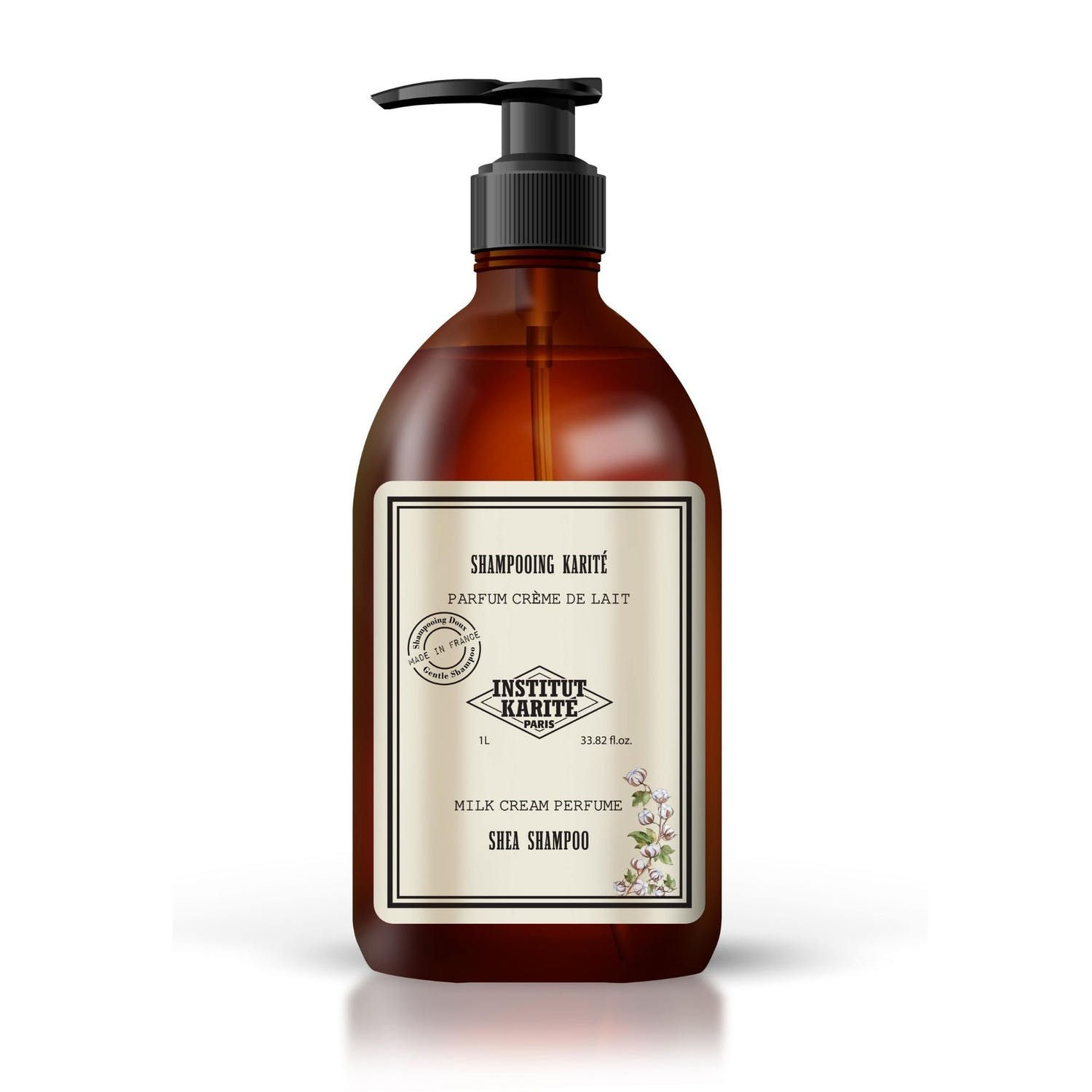 INSTITUT KARITÉ PARIS  -SHAMPOOING KARITÉ SO VINTAGE CRÈME DE LAIT 1L X6