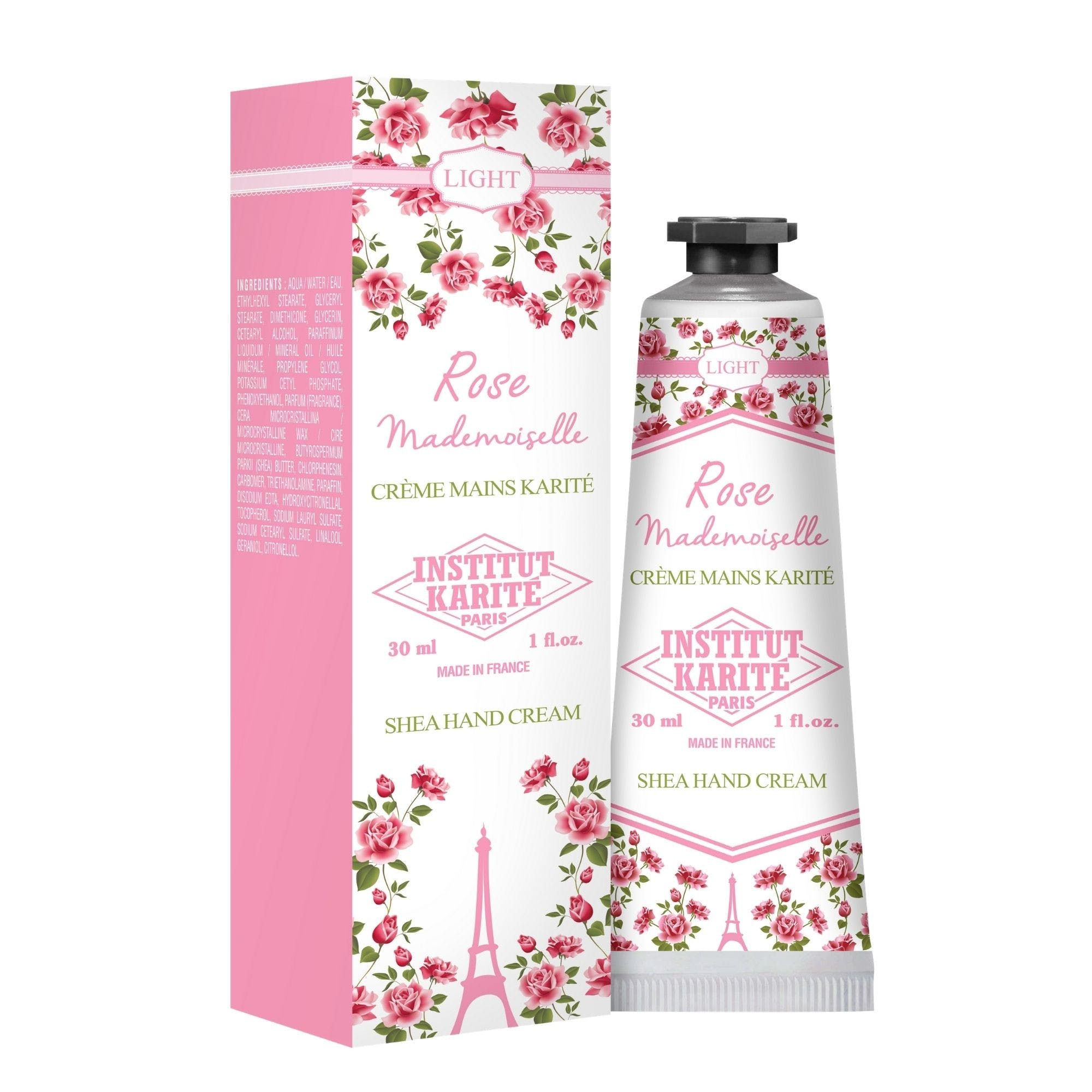 INSTITUT KARITÉ PARIS  -CRÈME MAINS LEGERE KARITÉ -ROSE MADEMOIELLE 30 ml X 12