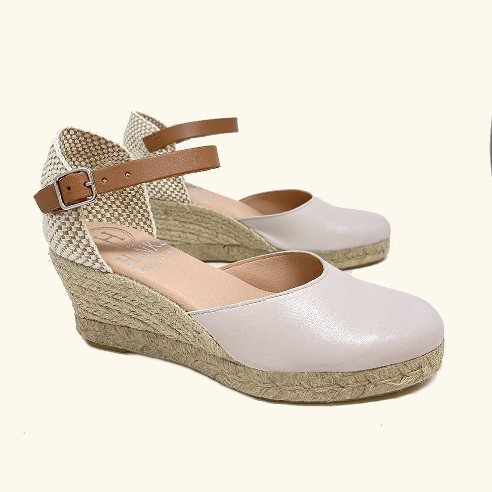 Miniature : HANKS BRAND -SANDALES JUTE AMORGOS  CUIR ET TEXTILE BEIGE