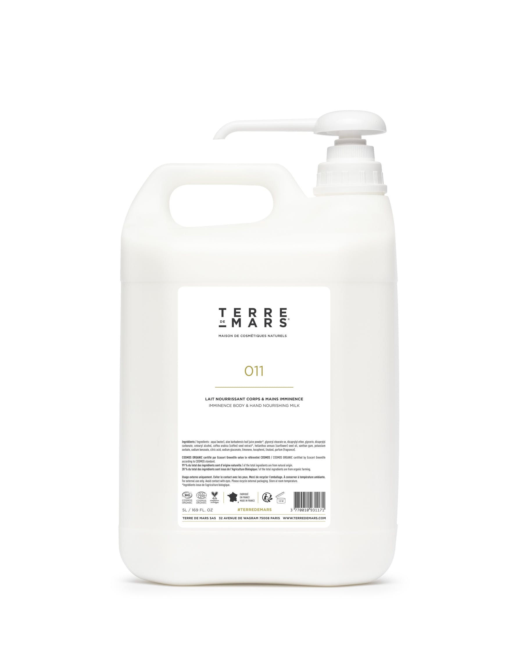 TERRE DE MARS- Lait nourrissant -Mains et Corps- Imminence -600ml X6