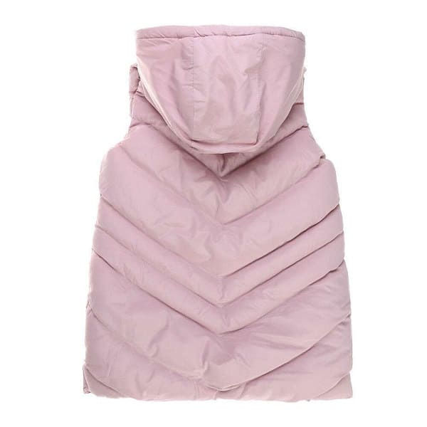 Miniatura: Chaqueta infantil - Chaqueta acolchada sin mangas con capucha - Rosa