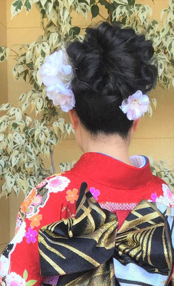 成人式着物、和装ヘアセット・ヘアアレンジ｜プライベートサロンwith_n｜野々市市下林