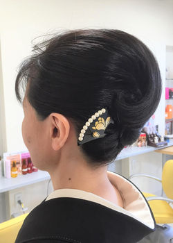結婚式、冠婚葬祭、着物、和服、正装、和装ヘアセット・ヘアアレンジ｜プライベートサロンwith_n｜野々市市下林
