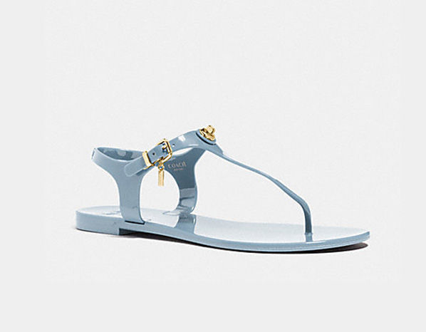 Thumbnail: COACH Pelican Jelly T-Strap Sandals