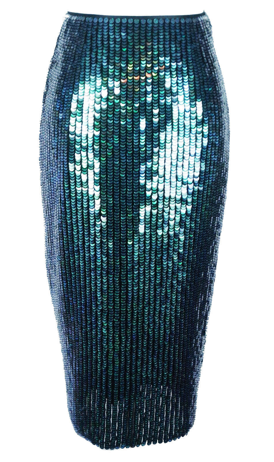 Thumbnail: Limited Edition H&M Mermaid Fish Scale Overlapping Sequin Designer Pencil Skirt