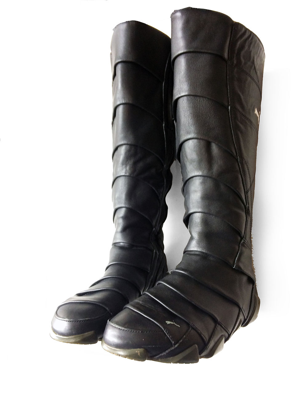 Thumbnail: PUMA SATORI ALTO JAPANESE SAMURAI ARMOR STYLE LEATHER Boots Black