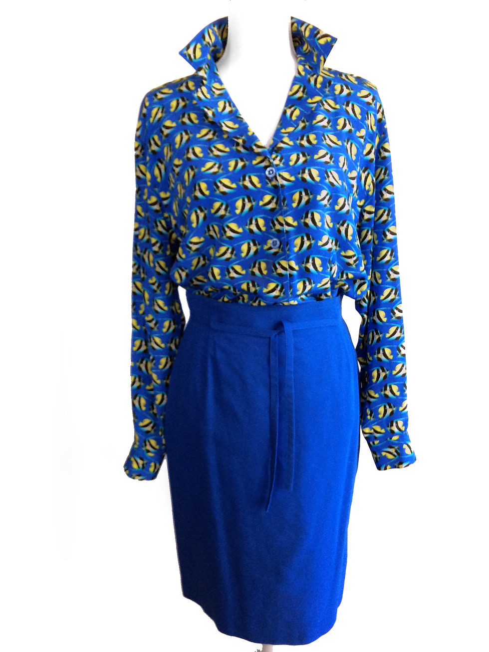 Thumbnail: Vintage ESCADA Margaretha Ley 100% Silk Blouse Tropical Moorish Idol