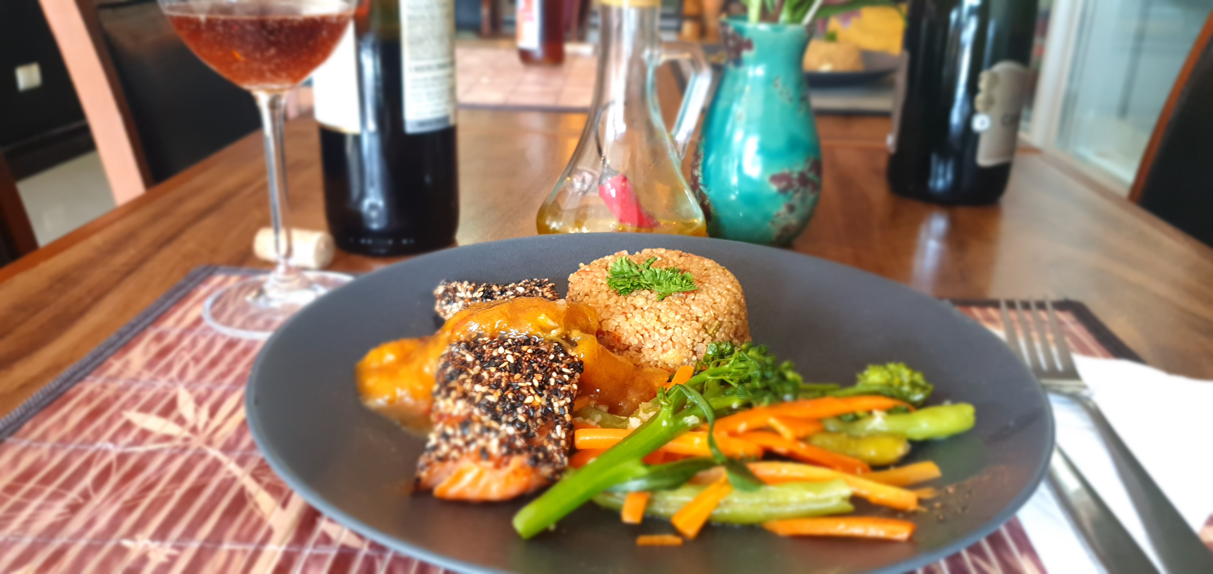 Arranged Food and Objects