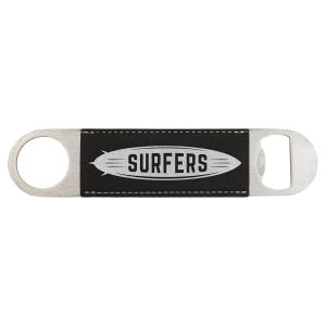 Thumbnail: 1 1/2" x 7" Laserable Leatherette Bottle Opener
