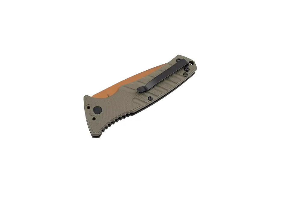 Klappmesser, orange-grün, Messerteam Kalb