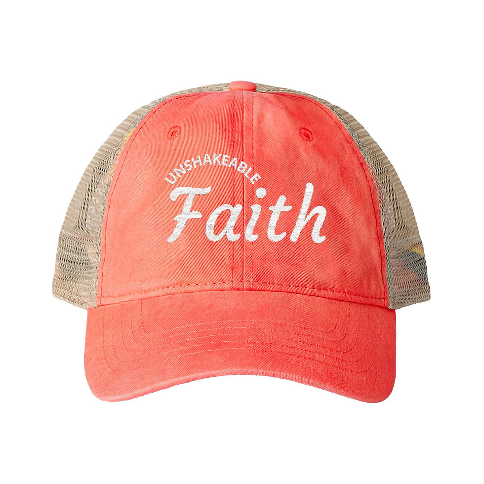 Thumbnail: Unshekable Faith - Washed Mesh-Back Cap
