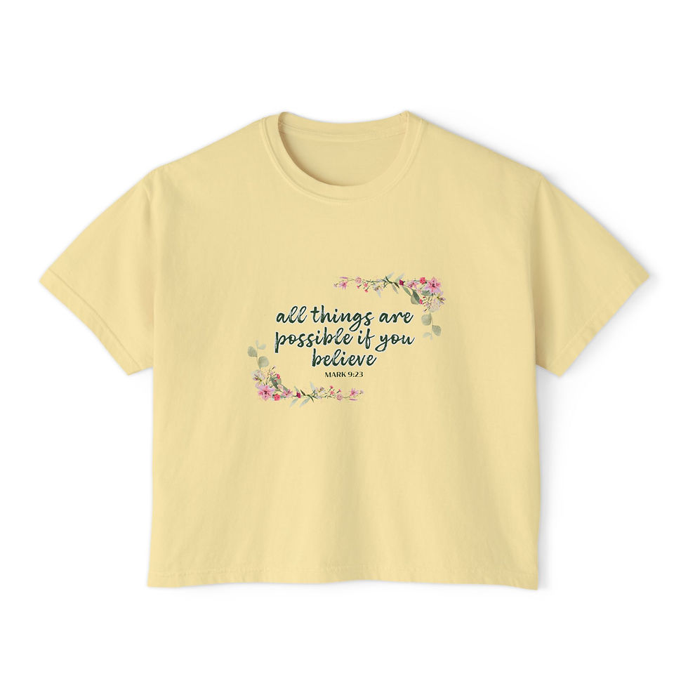 Thumbnail: All Things are Possible - Women's Boxy Tee