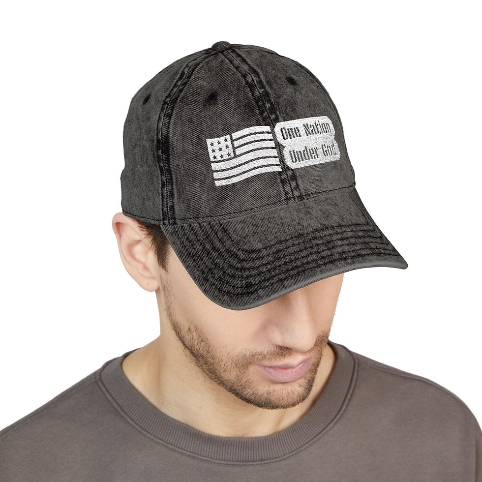 One Nation Under God Vintage Embroidered Cap