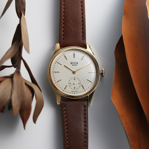 OLD SMITH 90-001 Bar Index Gold with Italian Leather Brown | Kuoe