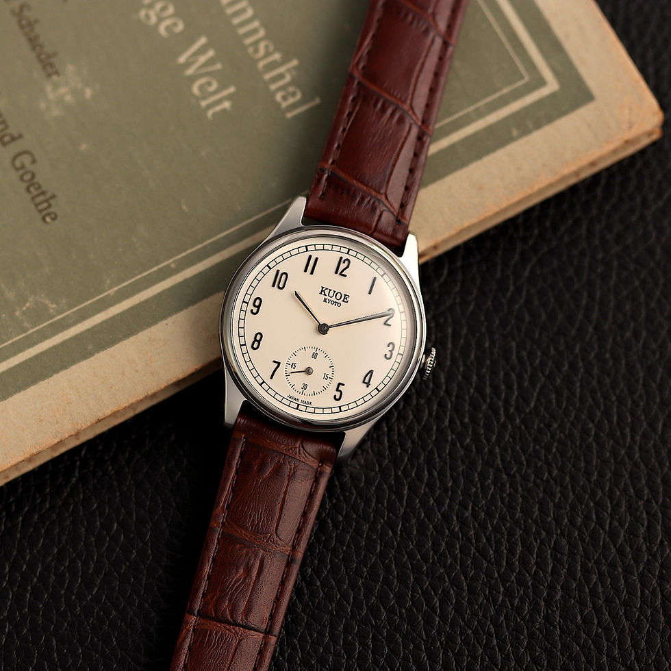 サムネイル： OLD SMITH 90-001 日本製 アラビアインデックス 銀針 クロコ型押しベルト