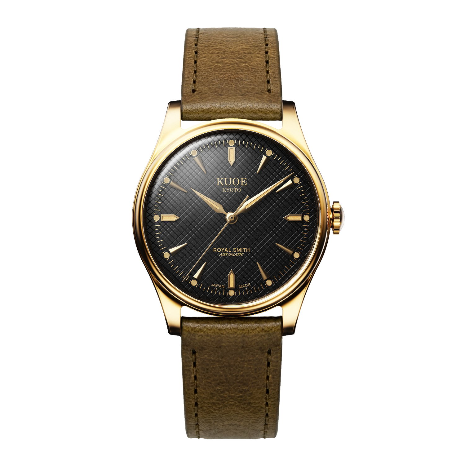 ROYAL SMITH 90-006 Gold Case Black Dial