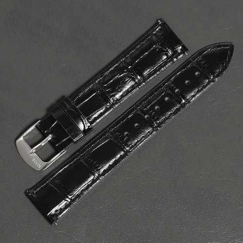 替えベルト 牛革 クロコ型押しレザーブラック | Kuoe Kyoto JP