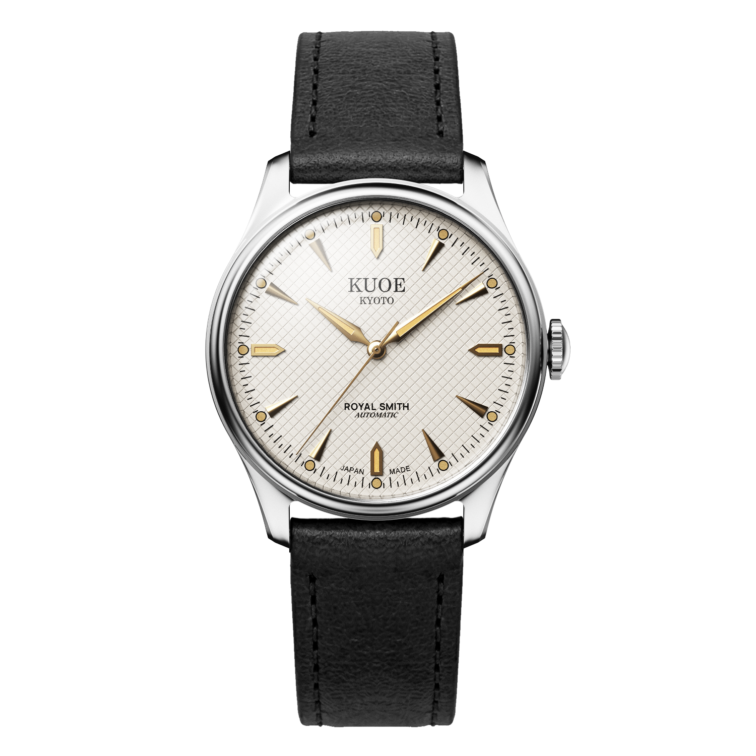 ROYAL SMITH 90-006 Large - 39mm Silver Case Ivory Dial