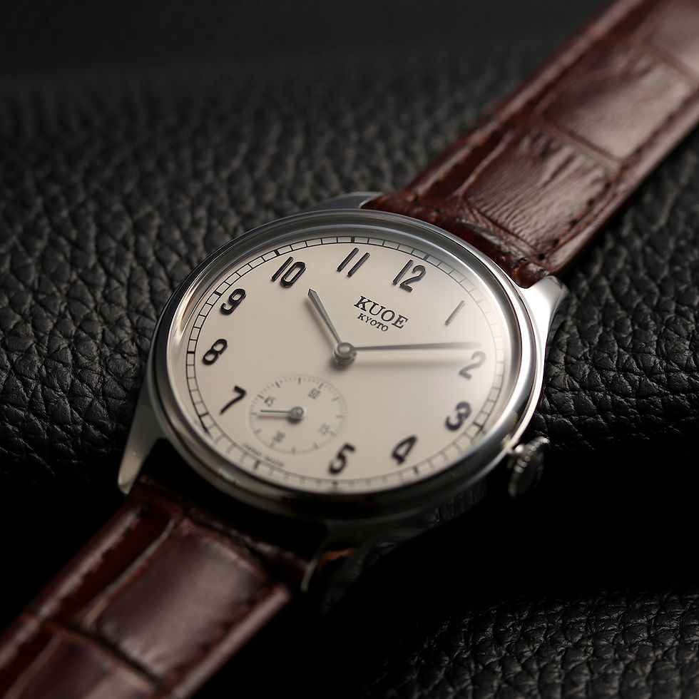 サムネイル： OLD SMITH 90-001 日本製 アラビアインデックス 銀針 クロコ型押しベルト