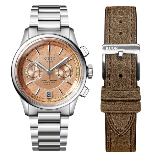 ROYAL SMITH 90-012 Automatic Chronograph, Salmon Pink with Bar