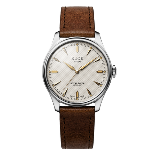 ROYAL SMITH 90-006 ラージモデル 39mm アイボリー文字盤 シルバー