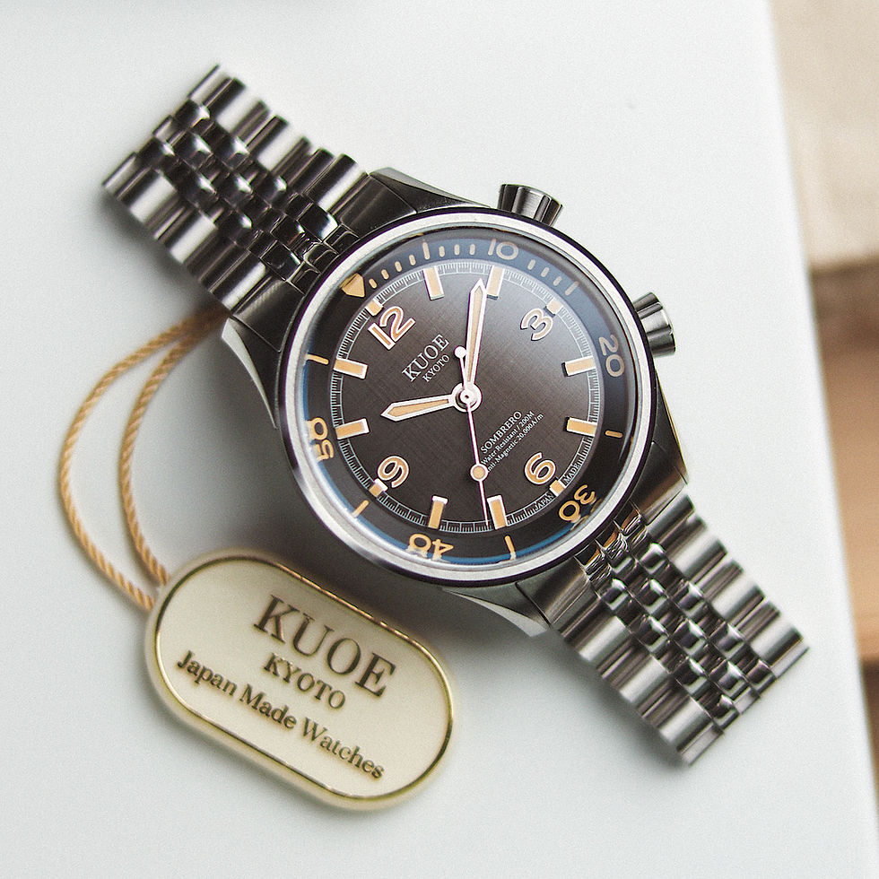 SOMBRERO 90-011, Black Linen Textured Dial, 20 BAR Water