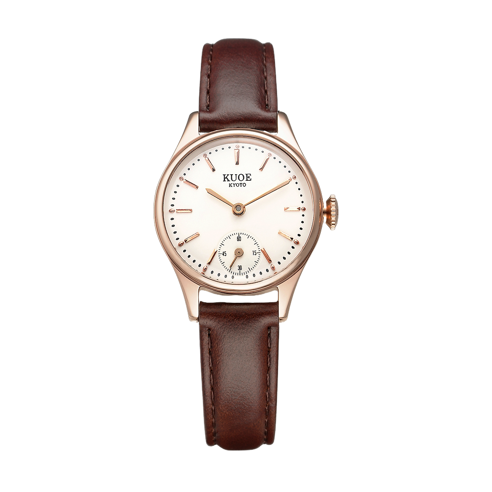 邦楽 Kronos MaRiA HOLBORN 90-003 Rose Gold Case with Bar Indices, Women's
