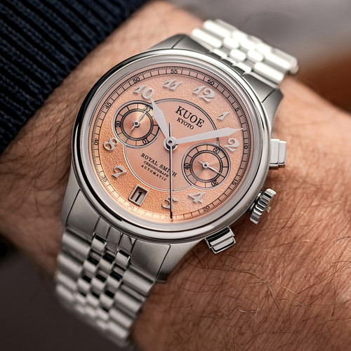 ROYAL SMITH 90-012 Automatic Chronograph, Salmon Pink with Breguet