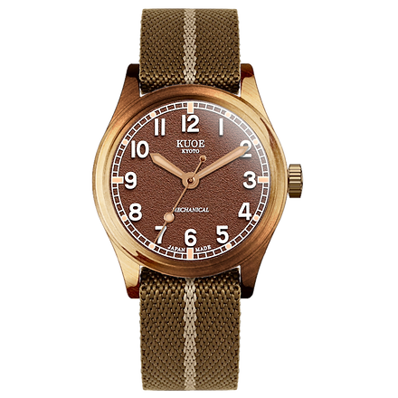 【公式完売・入手困難】KUOE クオ OLD SMITH 90-002 38mm OLD SMITH 90-002 ブロンズモデル 38mmケース 自動巻き ブラウン文字盤