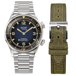 SOMBRERO 90-011, Gradient Navy, Linen Textured Dial, 20 BAR Water