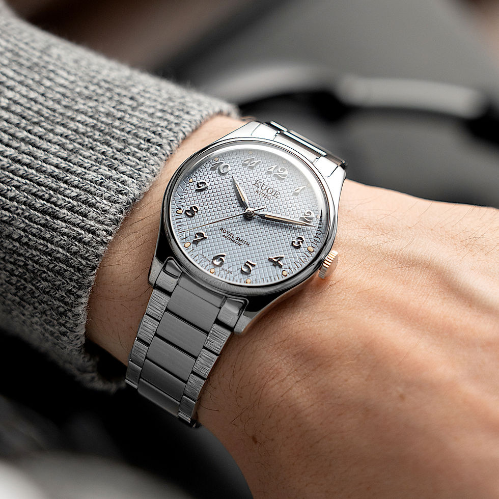 SMITH 90-006 ブレゲ数字 ブルー文字盤 シルバーケース ROYAL SMITH 90-006 Breguet Numerals Silver Case Blue Dial