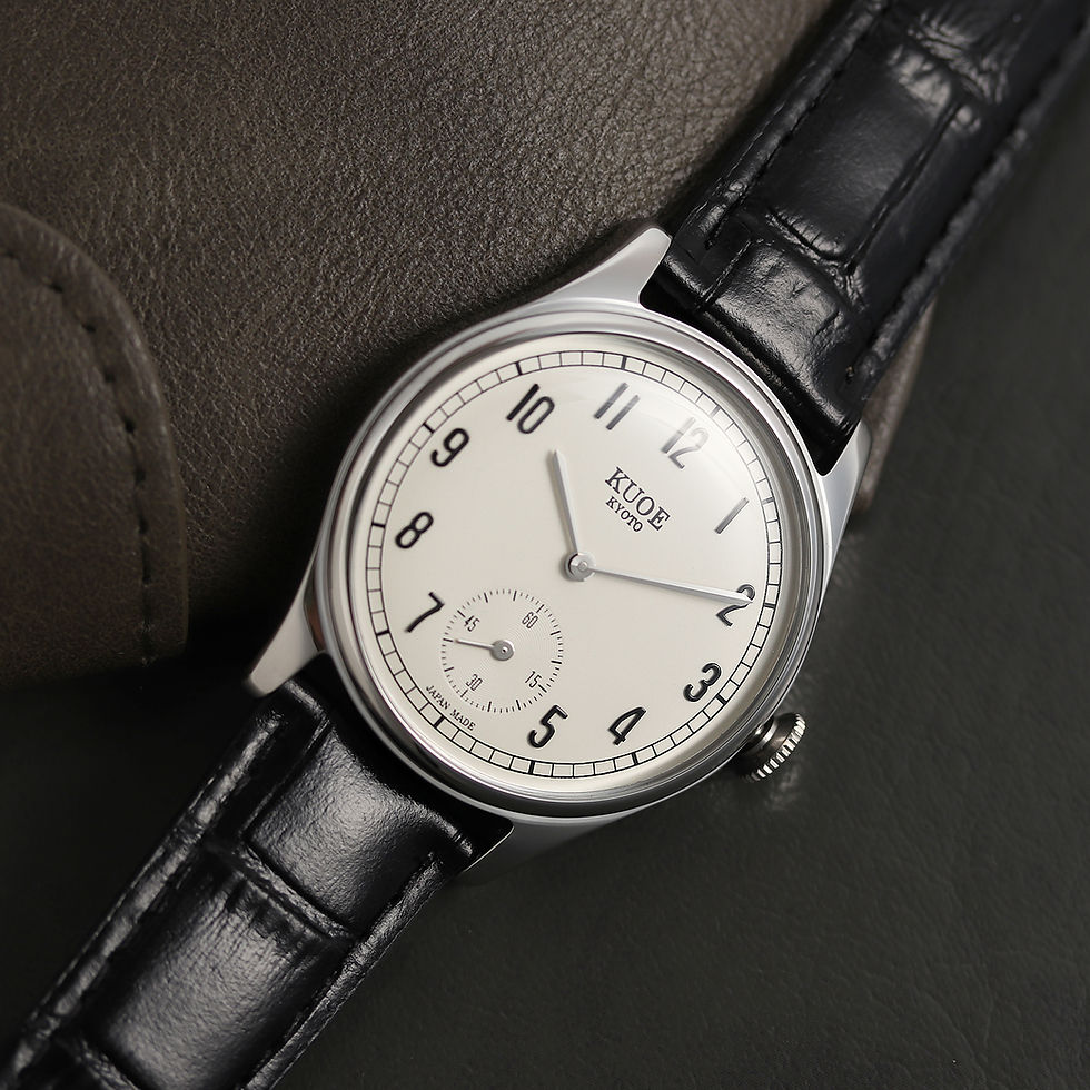 サムネイル： OLD SMITH 90-001 日本製 アラビアインデックス 銀針 クロコ型押しベルト