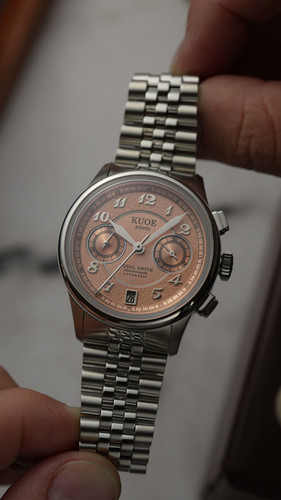 ROYAL SMITH 90-012 自動巻き クロノグラフ サーモンピンク ブレゲ数字