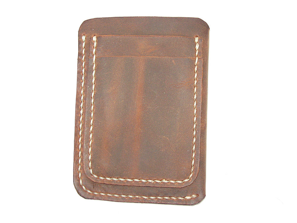 Thumbnail: Retro wallet crazy horse leather wallet, minimalist wallet, card holder
