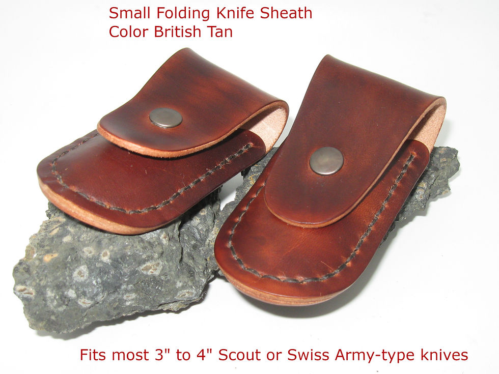 Thumbnail: Leather Sheath for Scout or Swiss Army type knives or Similar Folding Knives