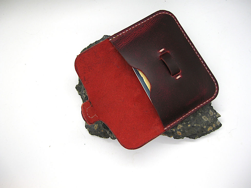 Thumbnail: Crazy horse leather, minimal card holder, Elegant Minimalist card holder