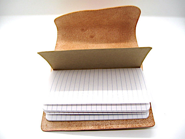 Thumbnail: Midori Field Notebook Cover (9x14cm, 3 1/2 x 5 1/2"), Leather notebook,