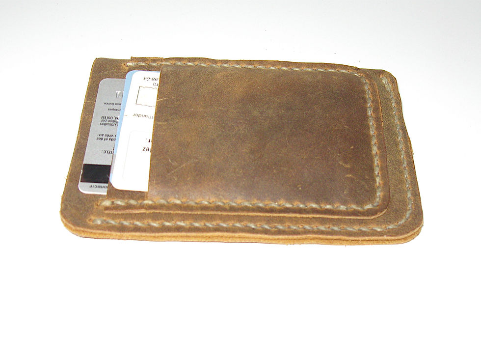 Thumbnail: Retro wallet crazy horse leather wallet, minimalist wallet, card holder