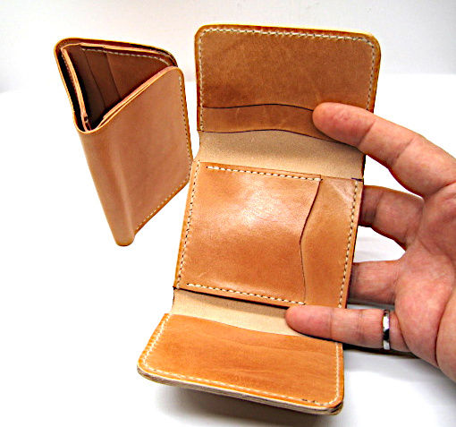 Thumbnail: Tri-Fold Leather wallet, Unisex Tri-Fold leather wallet, card holder, card case,