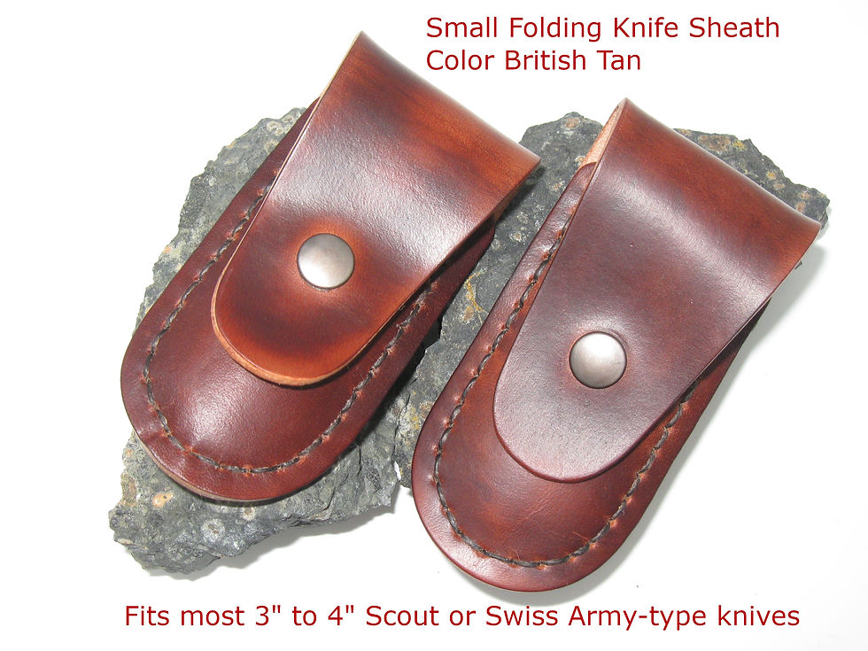 Thumbnail: Leather Sheath for Scout or Swiss Army type knives or Similar Folding Knives