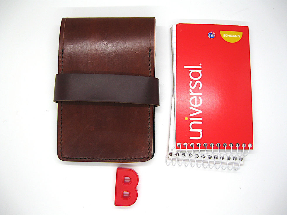 Thumbnail: Duty Memo Pad, Duty Notes Pad, Leather Pocket 3x5 Memo cover, Note pad holder