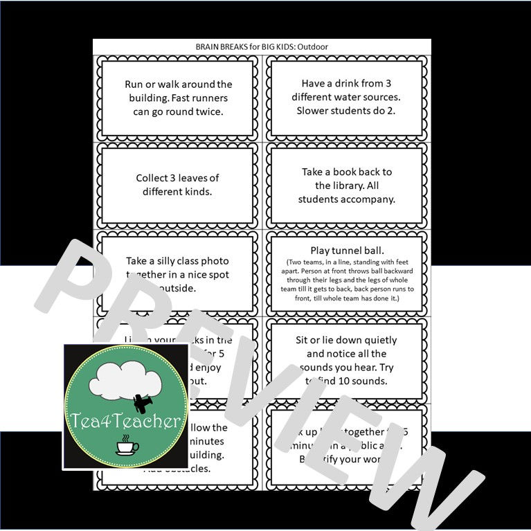 Thumbnail: High school brain breaks for big kids thumbnails