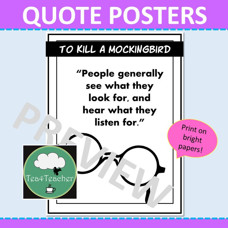 Thumbnail: TO KILL A MOCKINGBIRD Quote Posters
