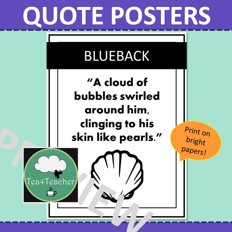 Thumbnail: BLUEBACK Quote Posters for English Classroom Decor